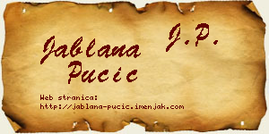 Jablana Pučić vizit kartica